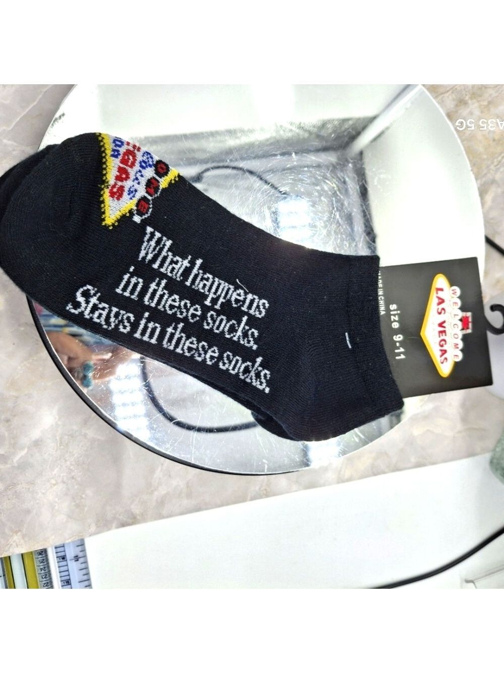 Las Vegas Novelty Print Socks Adult Sz
